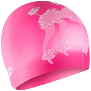 Шапка для плавання Speedo SLOGAN PRT CAP JU/JF/JM рожевий, білий Діт OSFM